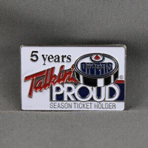 Edmonton Oilers Pin - 5 Year Season Ticket Holder - Stamped Pin